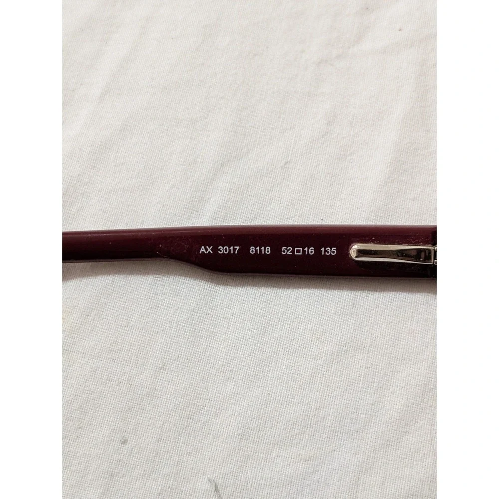 Armani Exchange AX 3017 8118 Square Burgundy Eyeglasses Frame 52-16-135